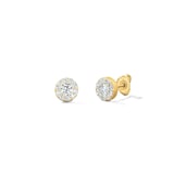 Hearts on Fire 18K Yellow Gold Fulfillment  2.00cttw Diamond Stud Earrings