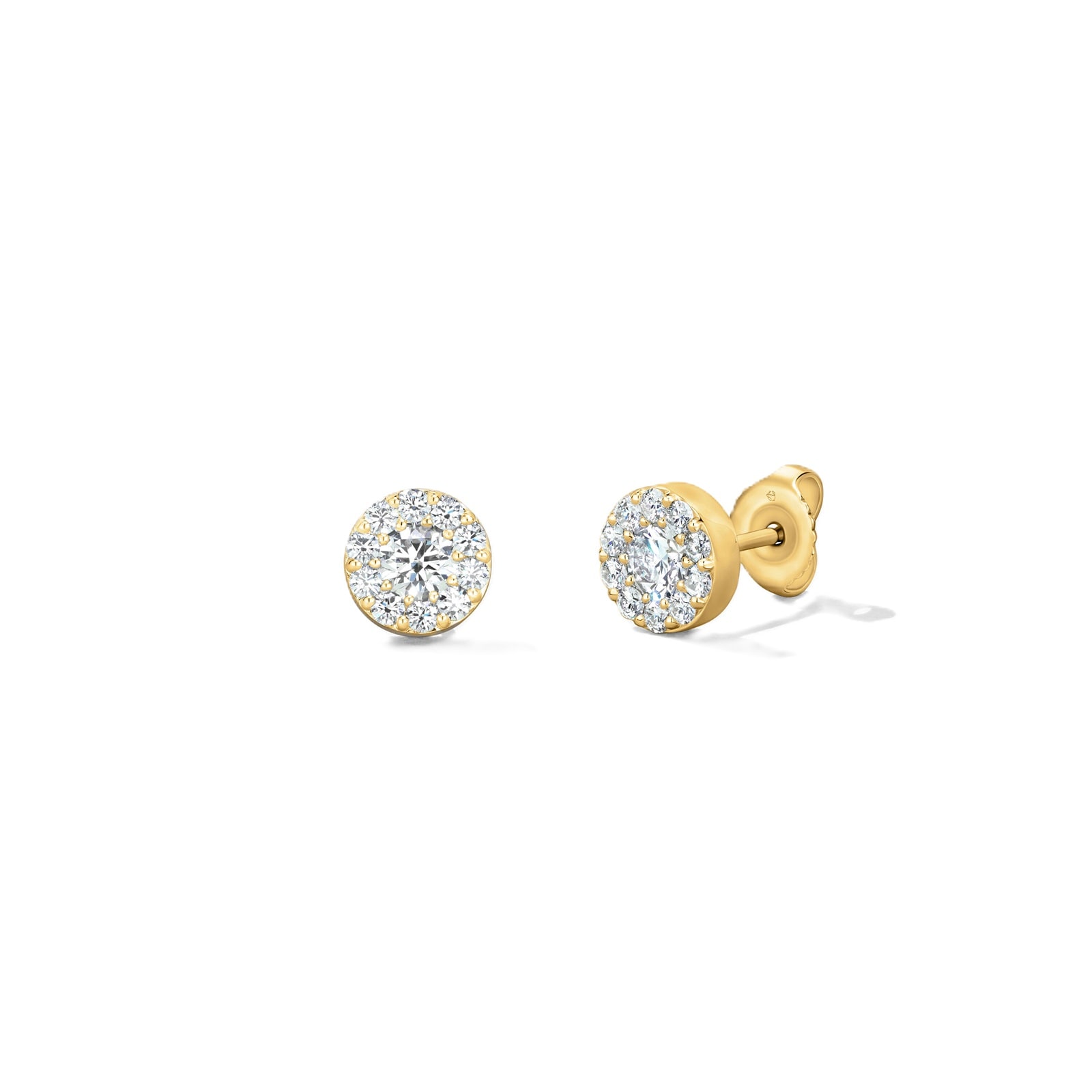 Hearts on Fire 18K Yellow Gold Fulfillment  2.00cttw Diamond Stud Earrings