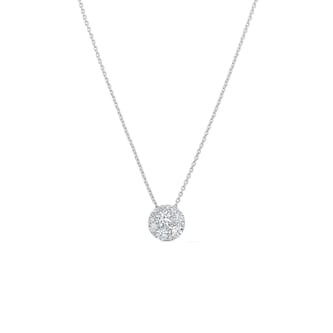 Hearts on Fire 18K White Gold Tessa 1.53cttw Diamond Cluster Pendant Necklace