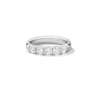 Hearts on Fire 18K White Gold Signature 5 Stone 1.20cttw Diamond Ring - Ring Size 6.5