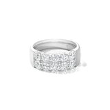 Hearts on Fire 18K White Gold Signature Double Row 1.10cttw Diamond Ring - Ring Size 6.5