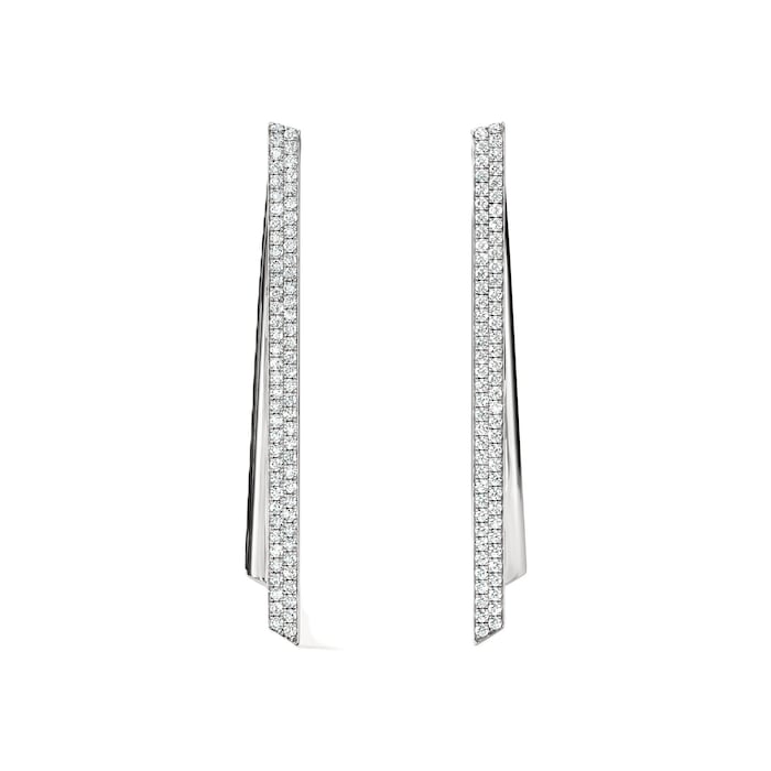 Hearts on Fire 18K White Gold Inside Out 0.70cttw Diamond Stiletto Flip Drop Earrings