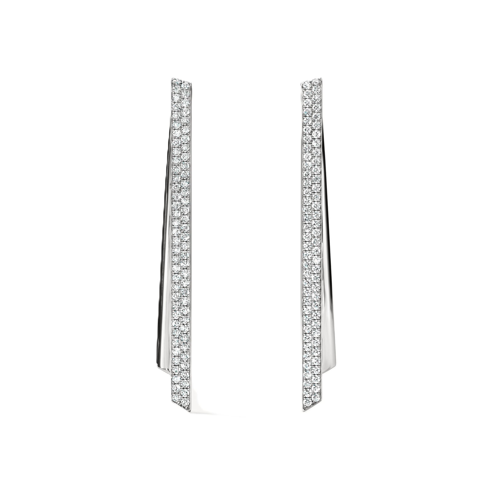 Hearts on Fire 18K White Gold Inside Out 0.70cttw Diamond Stiletto Flip Drop Earrings