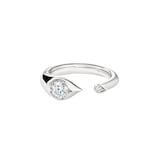 Hearts on Fire 18K White Gold LU 0.50cttw Diamond Open Droplet Ring - Ring Size 6.5