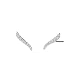 Hearts on Fire 18K White Gold Vela French Cut 0.25cttw Diamond Climber Earrings
