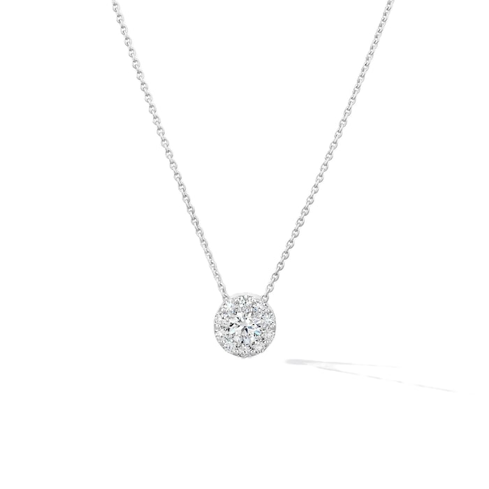 Hearts on Fire 18K Yellow Gold Fulfillment 1.00cttw Diamond Cluster Pendant Necklace