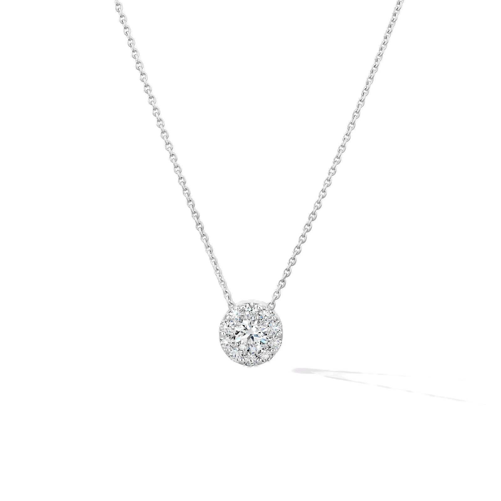 Hearts on Fire 18K Yellow Gold Fulfillment 1.00cttw Diamond Cluster Pendant Necklace