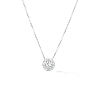 Hearts on Fire 18K Yellow Gold Fulfillment 1.00cttw Diamond Cluster Pendant Necklace