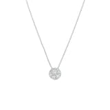 Hearts on Fire 18K White Gold Tessa 1.02cttw Diamond Cluster Pendant Necklace