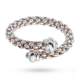 37820009 - Silver Star Cross Over Bangle