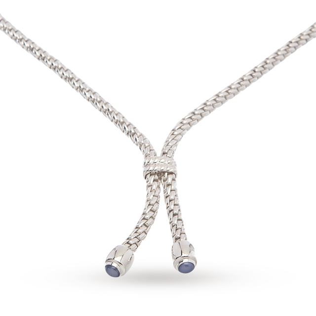 FOPE Silvereyes Sapphire Tassel Necklace