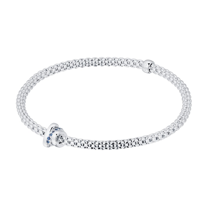 FOPE Exclusive Flex'it White Gold Sapphire Prima Bracelet