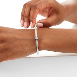 FOPE Exclusive Flex'it White Gold Sapphire Prima Bracelet
