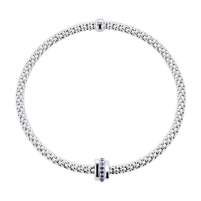 FOPE Exclusive Flex'it White Gold Sapphire Prima Bracelet