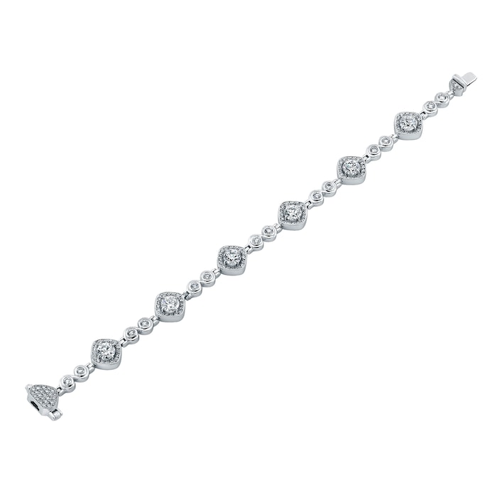 Uneek Platinum 6.19cttw Diamond Bracelet