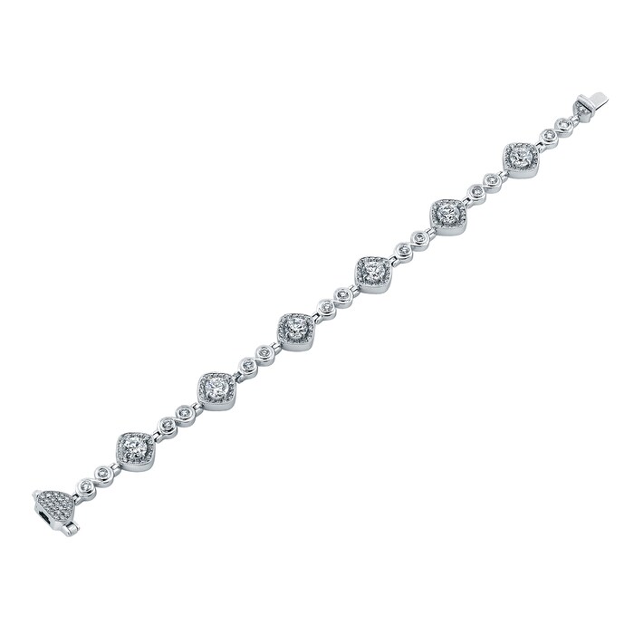 Uneek Platinum 6.19cttw Diamond Bracelet