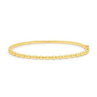Uneek 14k Yellow Gold Beaded Bangle Uneek 14k Yellow Gold Beaded Bangle