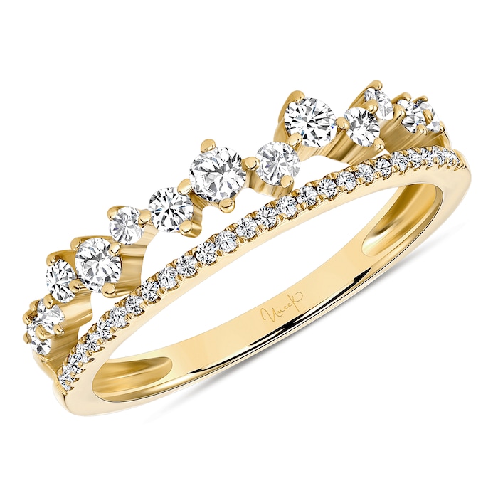Uneek 14k Yellow Gold 0.46cttw Diamond Fashion Ring - Ring Size 6.5