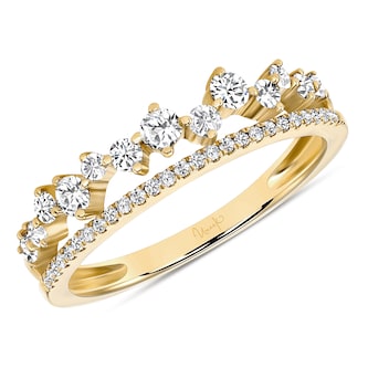 Uneek 14k Yellow Gold 0.46cttw Diamond Fashion Ring - Ring Size 6.5