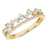Uneek 14k Yellow Gold 0.46cttw Diamond Fashion Ring - Ring Size 6.5
