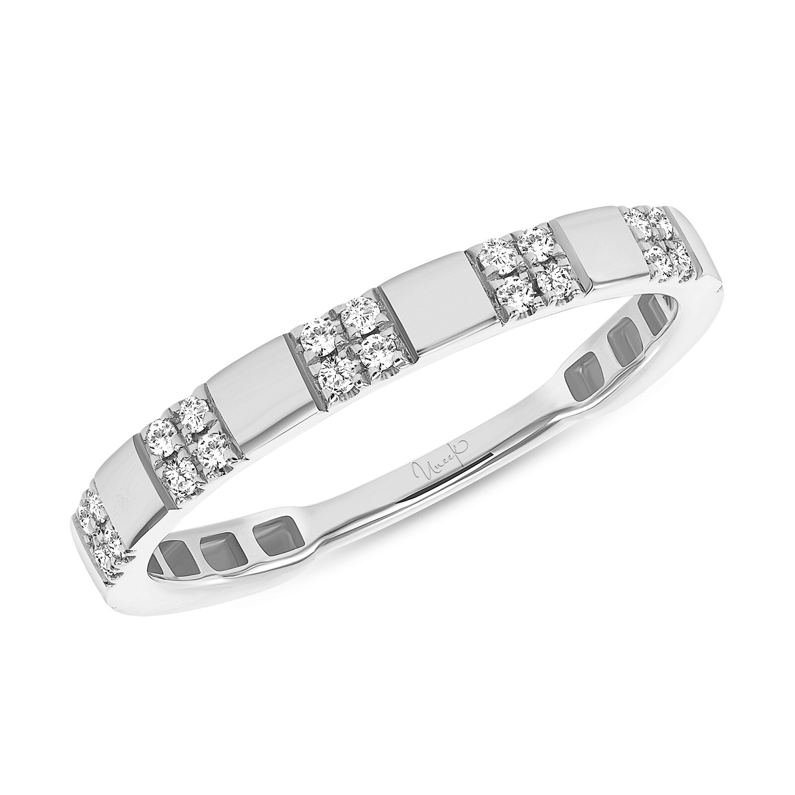 Uneek 14k White Gold 0.10cttw Diamond Fashion Ring - Ring Size 6.5