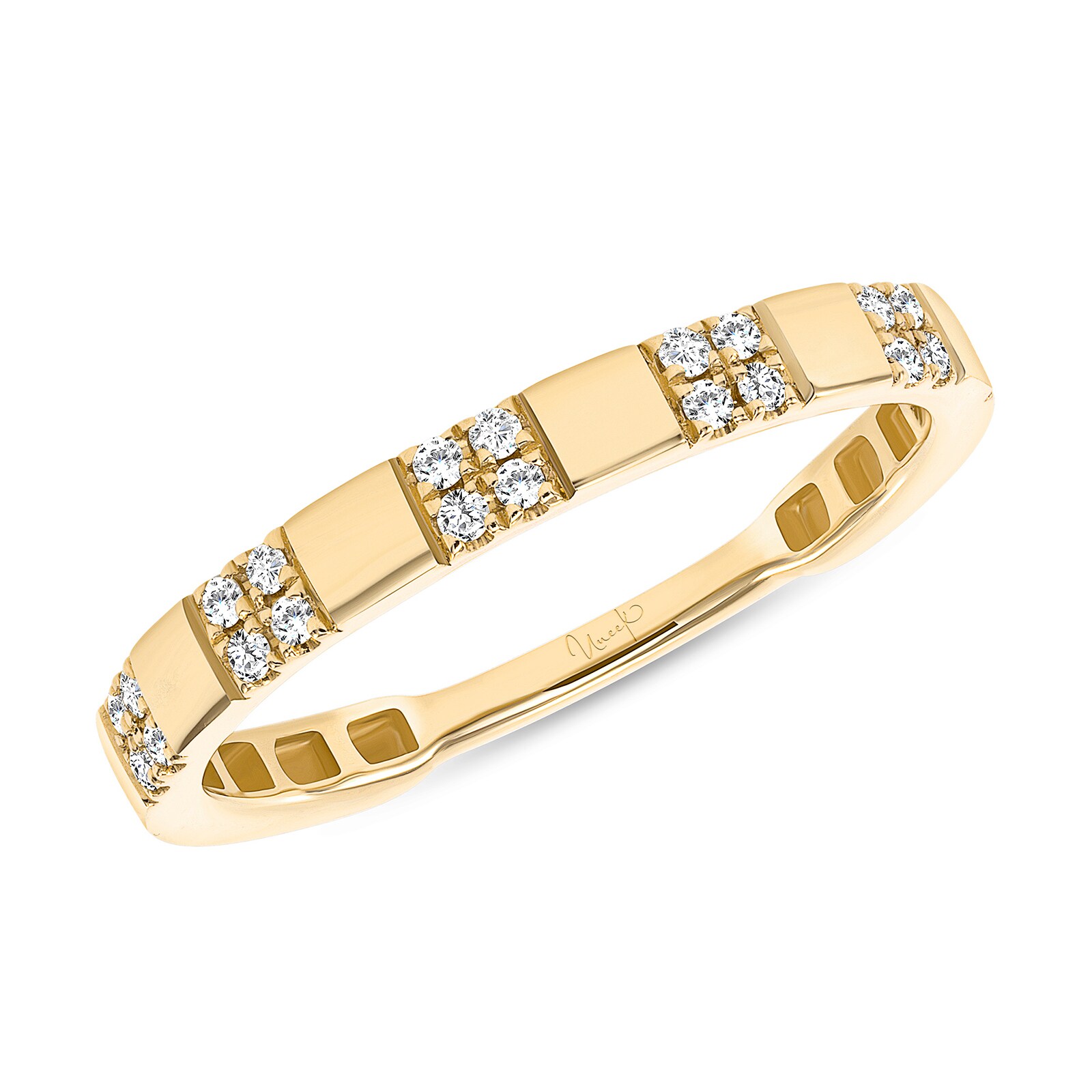 Uneek 14k Yellow Gold 0.10cttw Diamond Fashion Ring - Ring Size 6.5