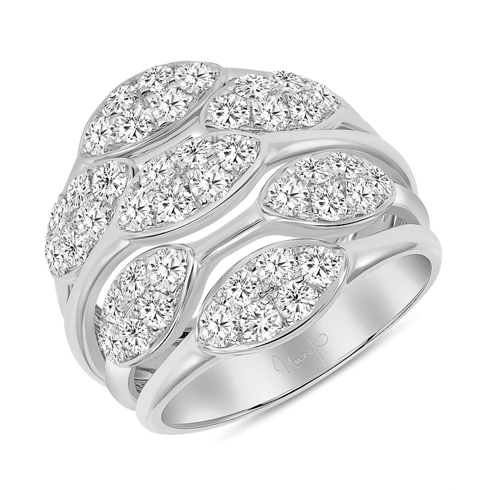 Uneek 18k White Gold 1.60cttw Diamond Fashion Ring - Ring Size 6.5