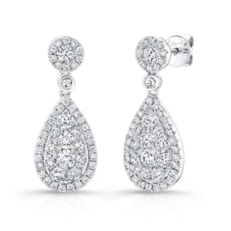 Uneek 14k White Gold 1.80cttw Diamond Drop Earrings Uneek 14k White Gold 1.80cttw Diamond Drop Earrings