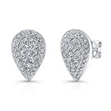 Uneek 14k White Gold 1.00cttw Diamond Cluster Stud Earrings