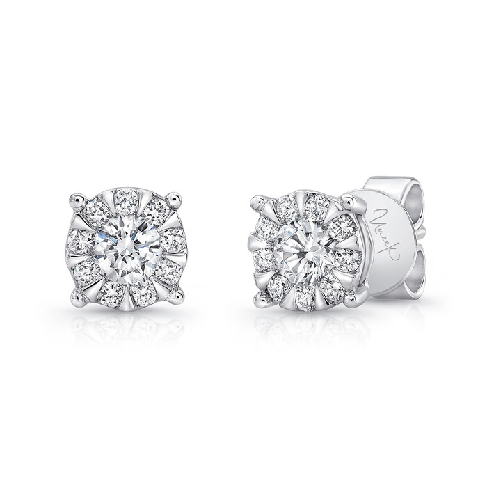 Uneek 14k White Gold 0.39cttw Diamond Stud Earrings