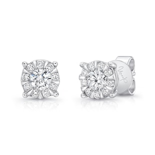 Uneek 14k White Gold 0.39cttw Diamond Stud Earrings