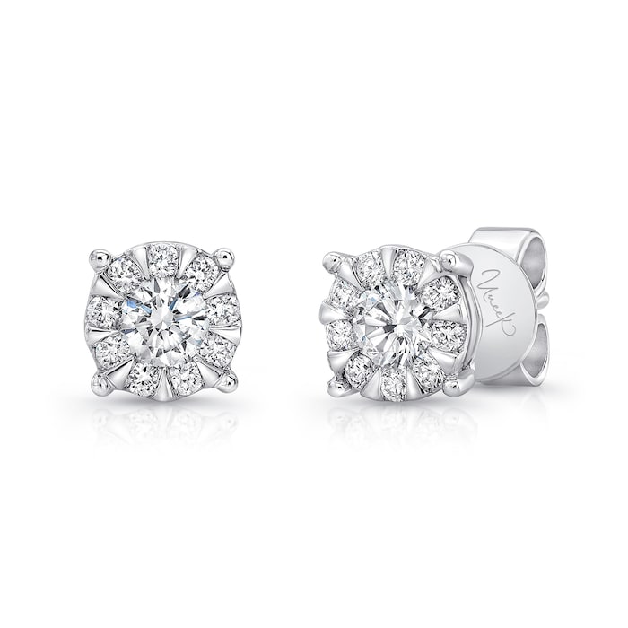 Uneek 14k White Gold 1.00cttw Diamond Stud Earrings