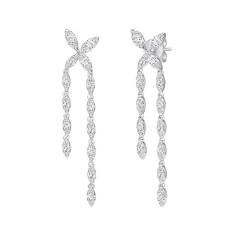 Uneek 18k White Gold 1.21cttw Diamond Earrings Uneek 18k White Gold 1.21cttw Diamond Earrings