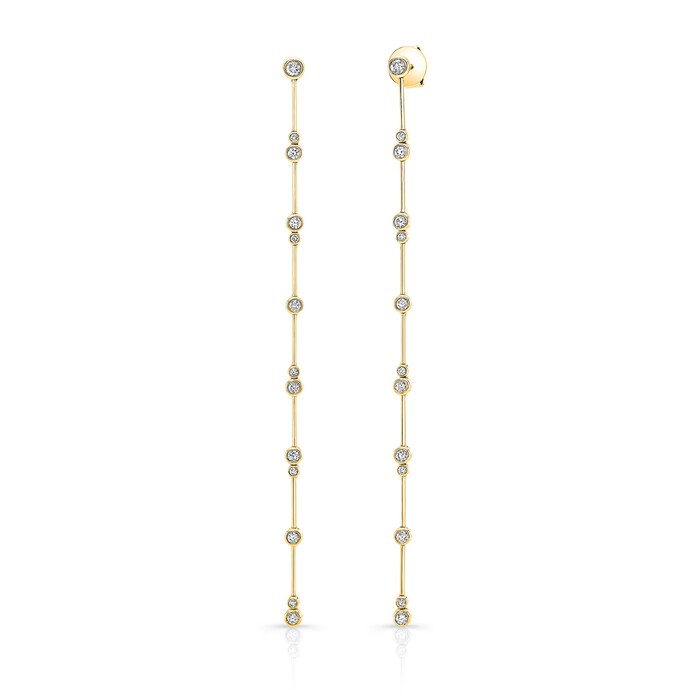 Uneek 18k Yellow Gold 1.06cttw Diamond Drop Earrings