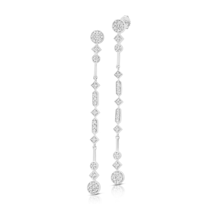 Uneek 14k White Gold 0.40cttw Diamond Drop Earrings