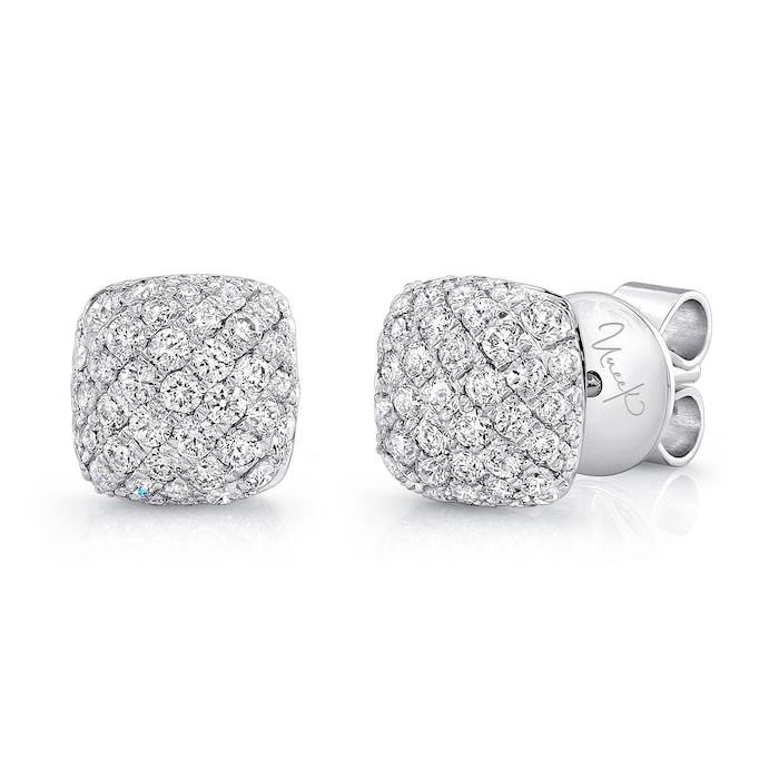 Uneek 18K White Gold Petite Bouquet Collection 0.90cttw Diamond Earrings