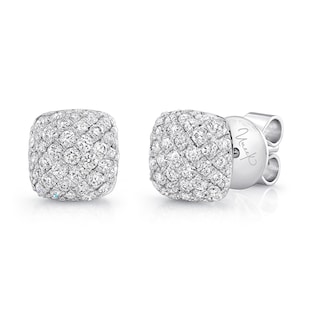 Uneek 18K White Gold Petite Bouquet Collection 0.90cttw Diamond Earrings