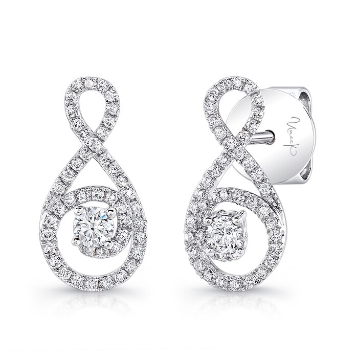 Uneek 14k White Gold 0.42cttw Diamond Drop Earrings