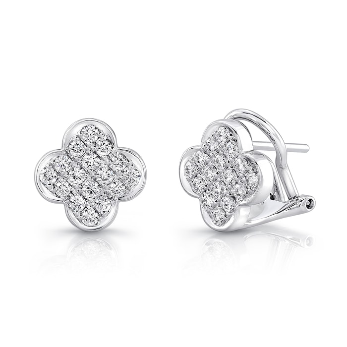 Uneek 18k White Gold 0.63cttw Diamond Stud Earrings