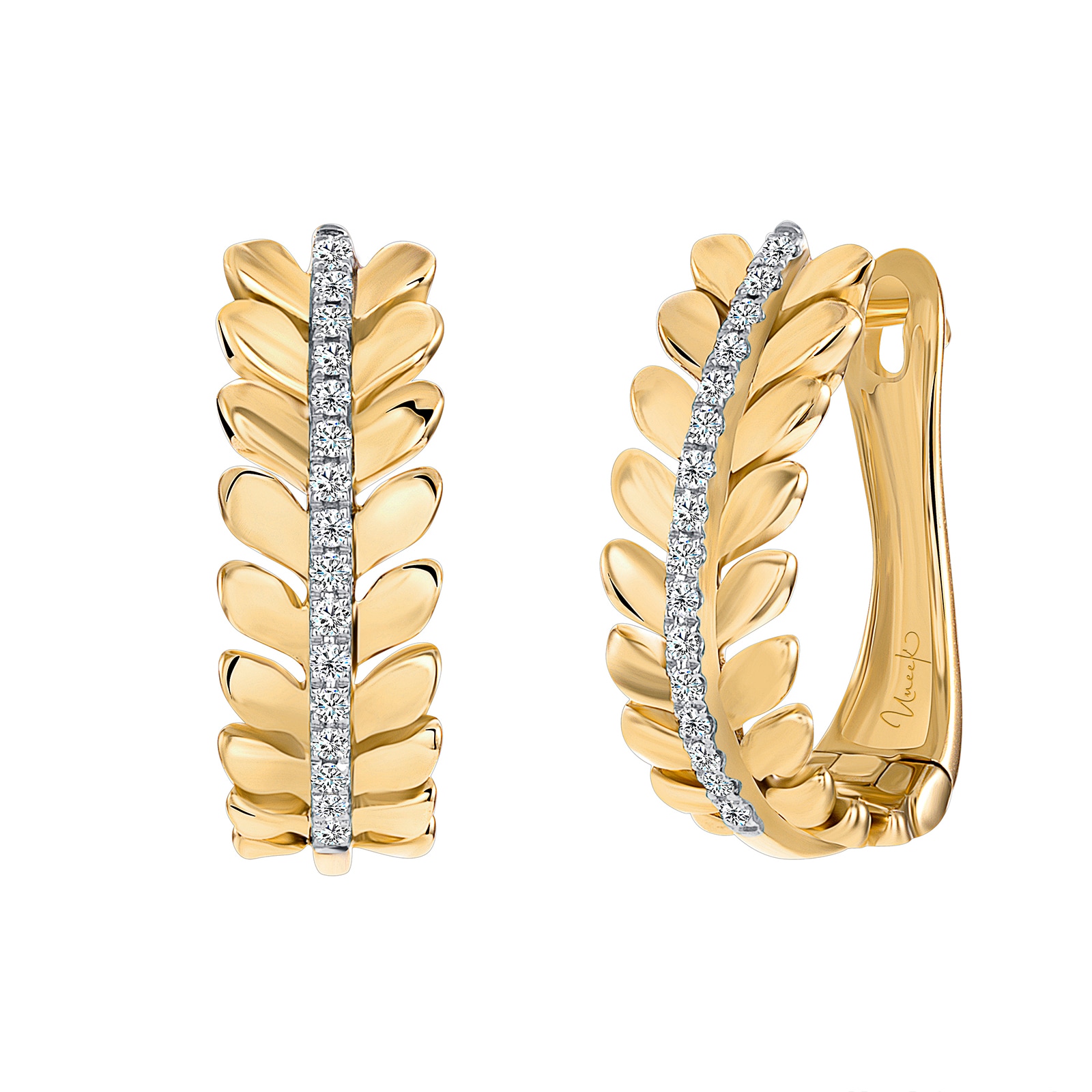 Uneek 14k Yellow Gold 0.10cttw Diamond Earrings Uneek 14k Yellow Gold 0.10cttw Diamond Earrings
