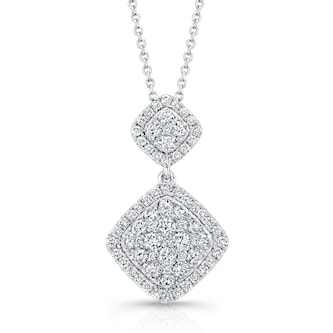 Uneek 14k White Gold 1.30cttw Diamond Pendant Uneek 14k White Gold 1.30cttw Diamond Pendant