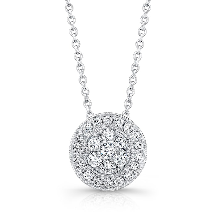 Uneek 14k White Gold 0.45cttw Diamond Cluster Pendant