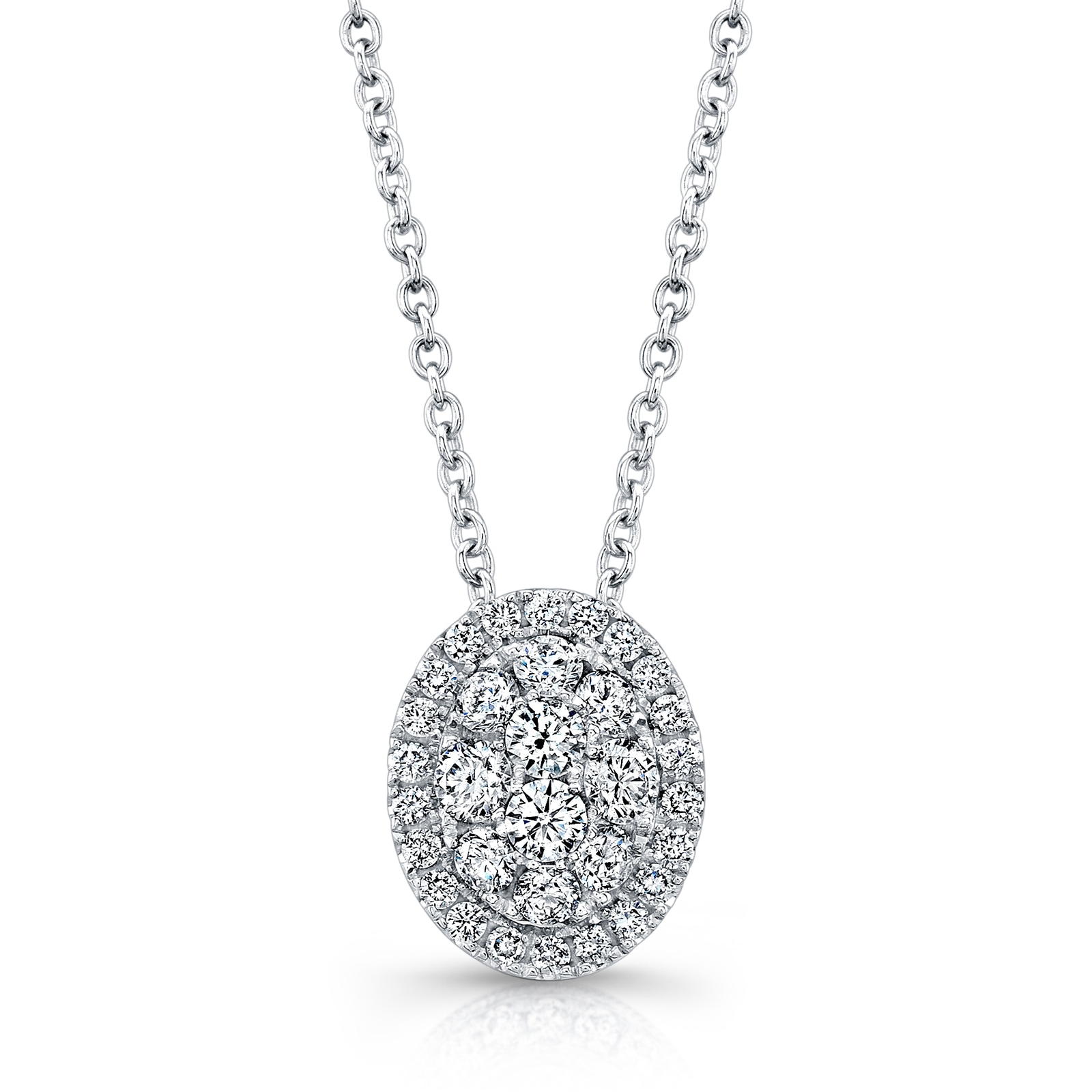 Uneek 14k White Gold 0.50cttw Diamond Cluster Pendant