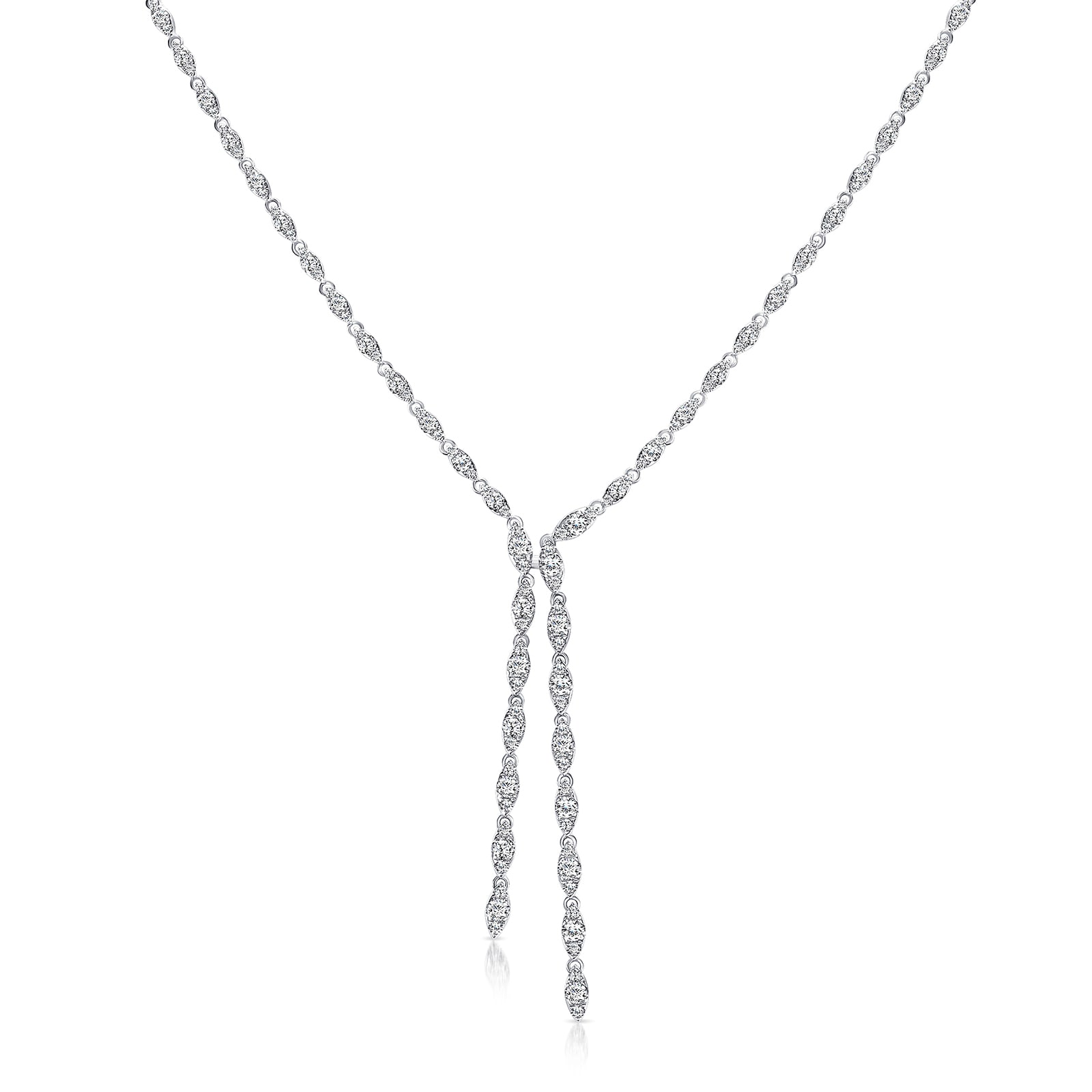 Uneek 18k White Gold 2.32cttw Diamond Necklace 21"