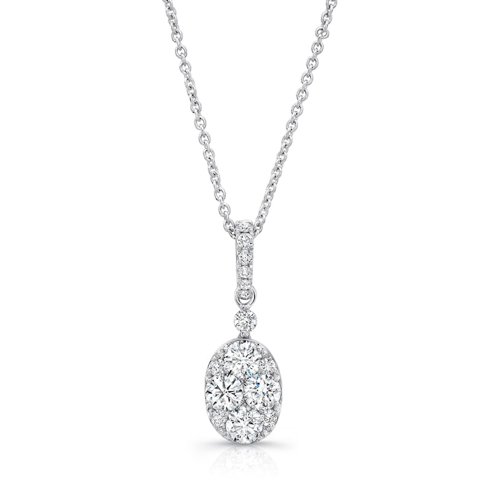 Uneek 18k White Gold 0.95cttw Diamond Pendant