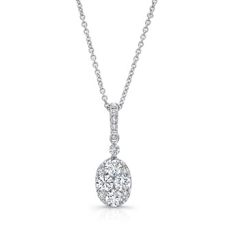 Uneek 18k White Gold 0.95cttw Diamond Pendant Uneek 18k White Gold 0.95cttw Diamond Pendant