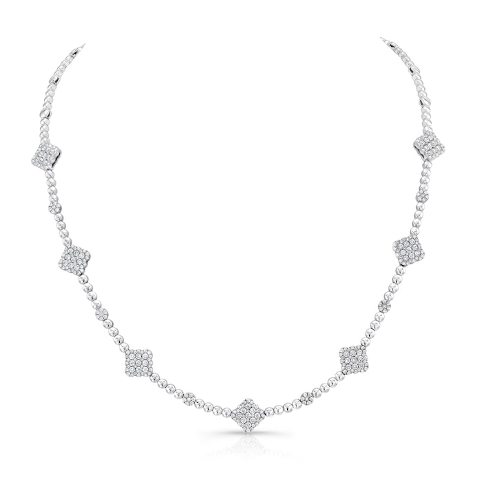 Uneek 18K White Gold 2.81ct Diamond Necklace