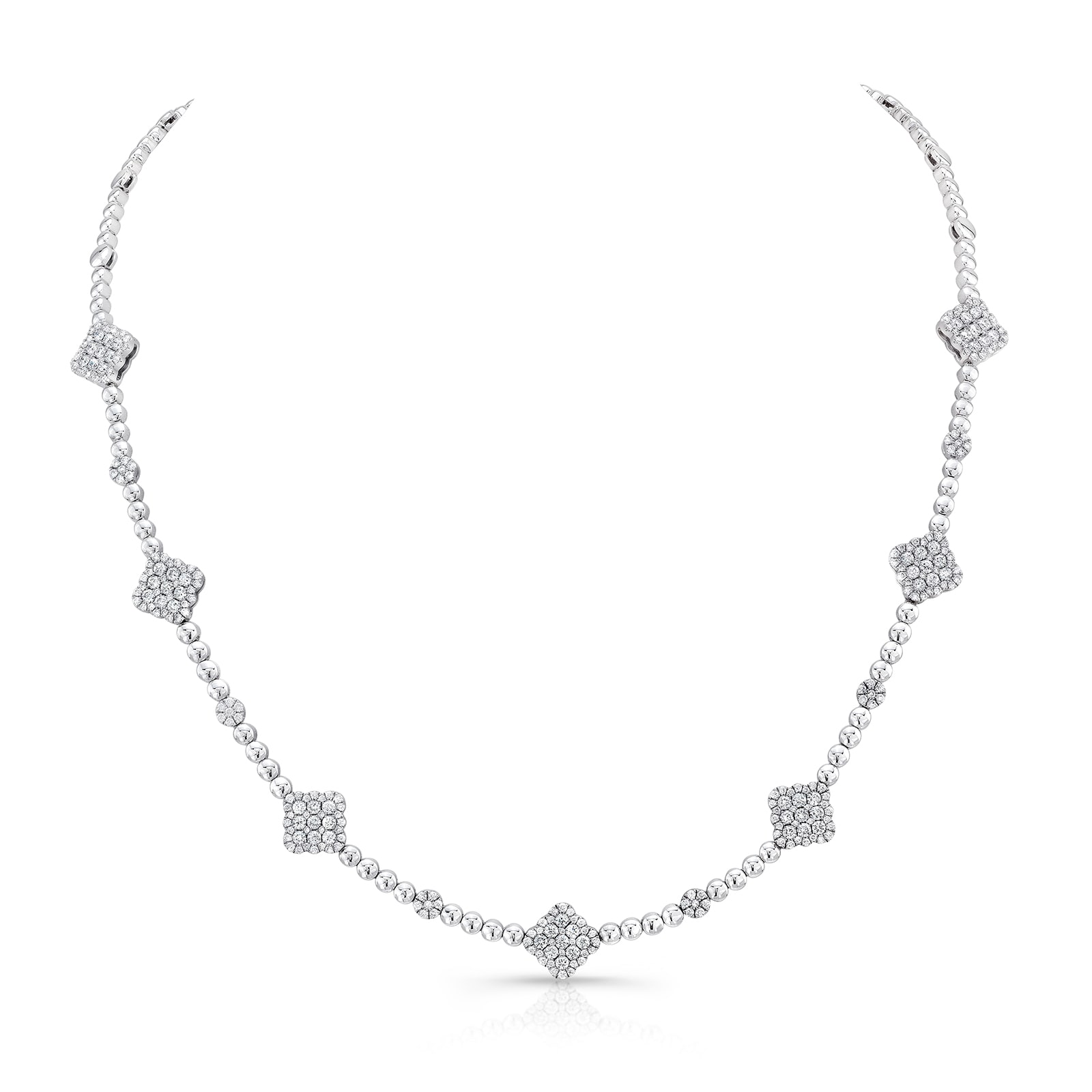 Uneek 18K White Gold 2.81ct Diamond Necklace