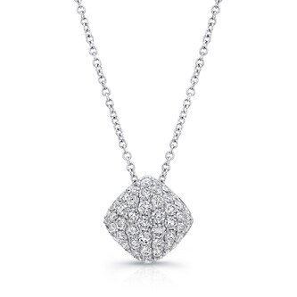 Uneek 14K White Gold Petite Bouquet Collection 0.91cttw Diamond Pendant