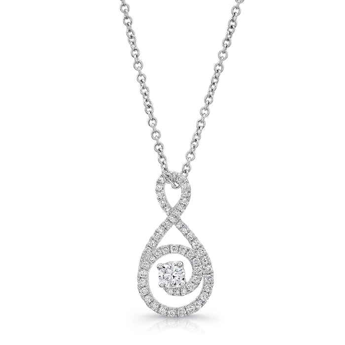 Uneek 14K White Gold 0.38cttw Diamond Pendant